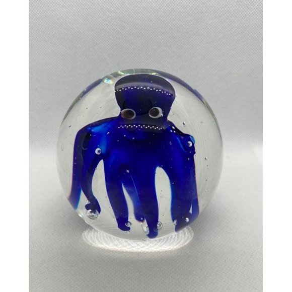 Unique Adorable Blue Octopus Paperweight - Picture 1 of 10